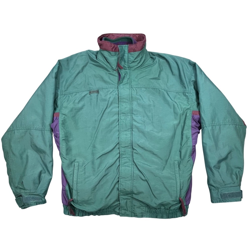 Vintage Columbia Teal Bugaboo Colorblock Jacket With Liner Mens XL Tall